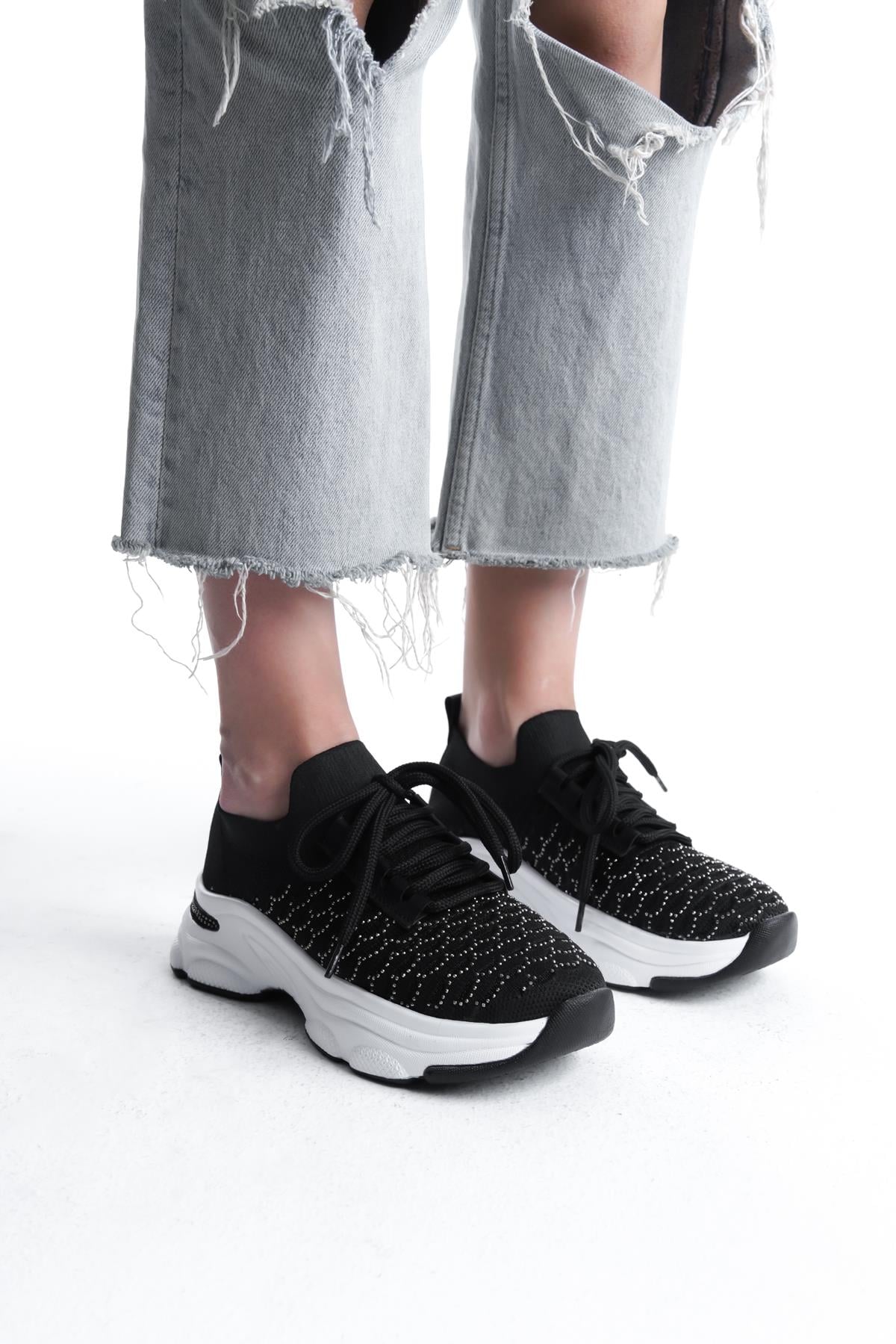 Kadın Rocco Triko Taşlı Spor Ayakkabı & Sneaker