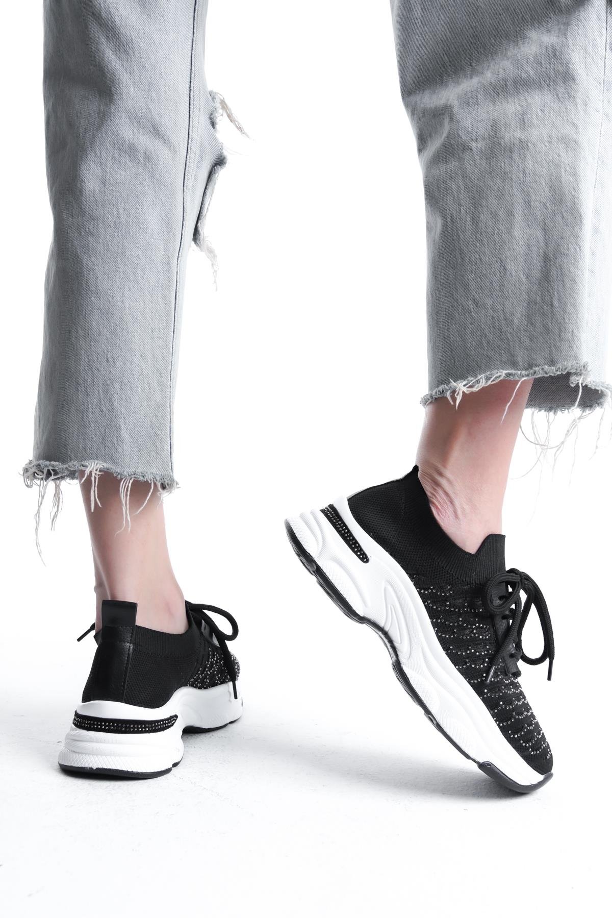 Kadın Rocco Triko Taşlı Spor Ayakkabı & Sneaker