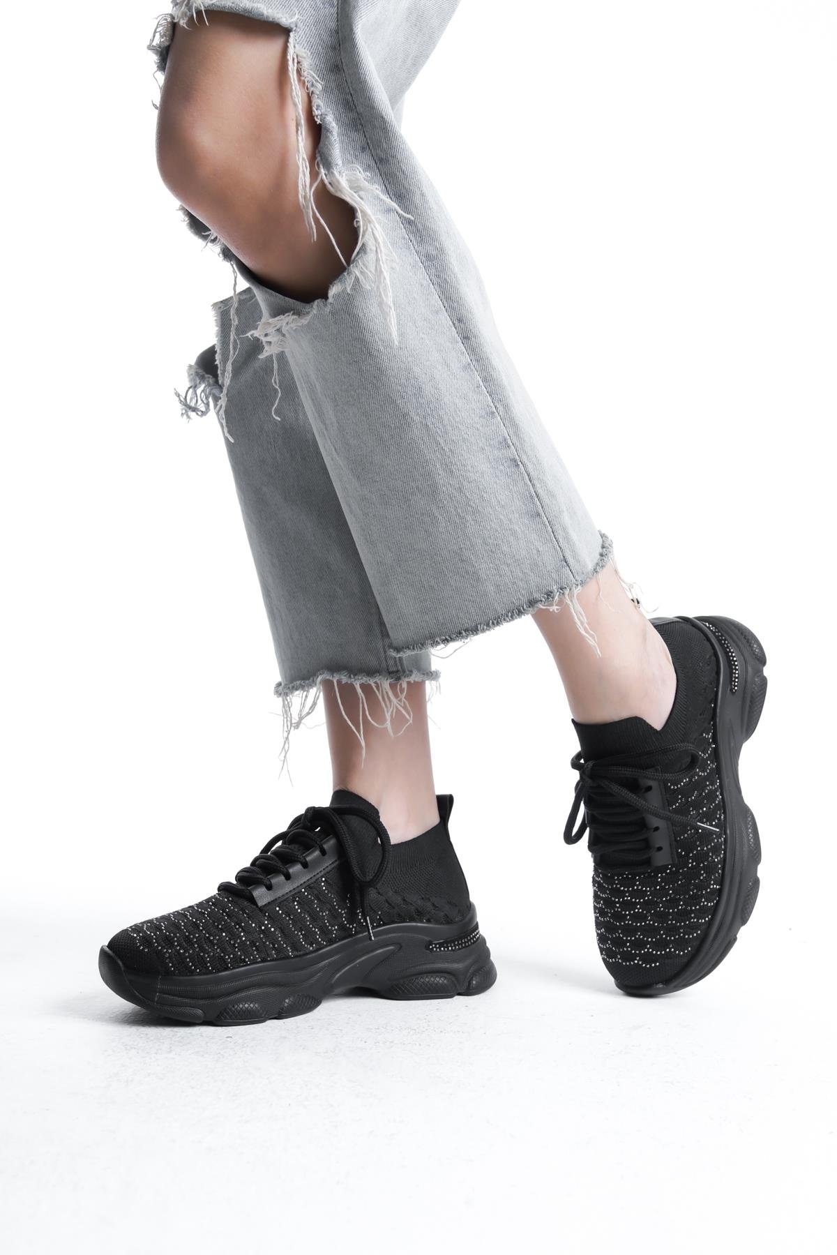 Kadın Rocco Triko Taşlı Spor Ayakkabı & Sneaker