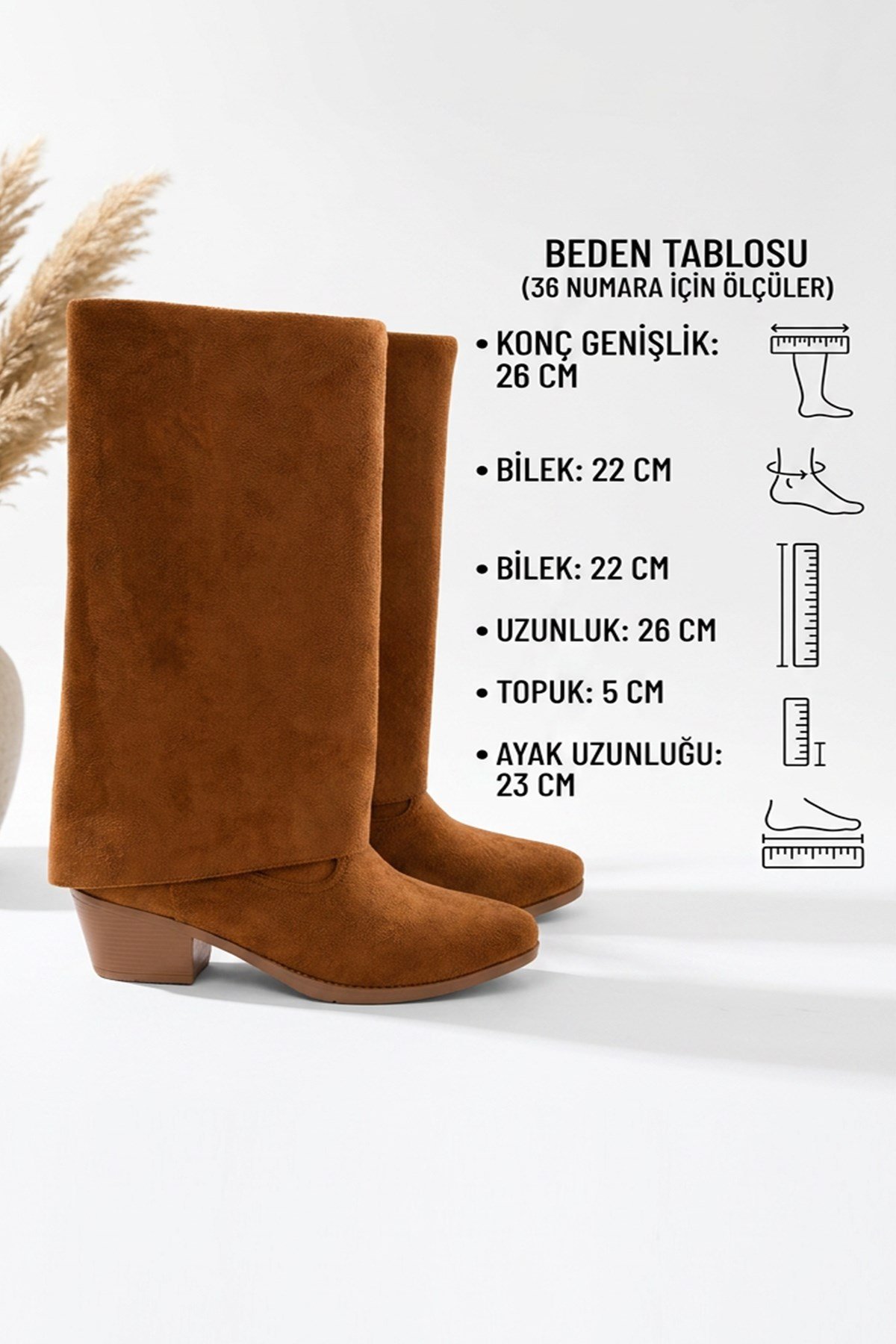 Kadın Sania Kovboy Çizme 5 cm Topuklu