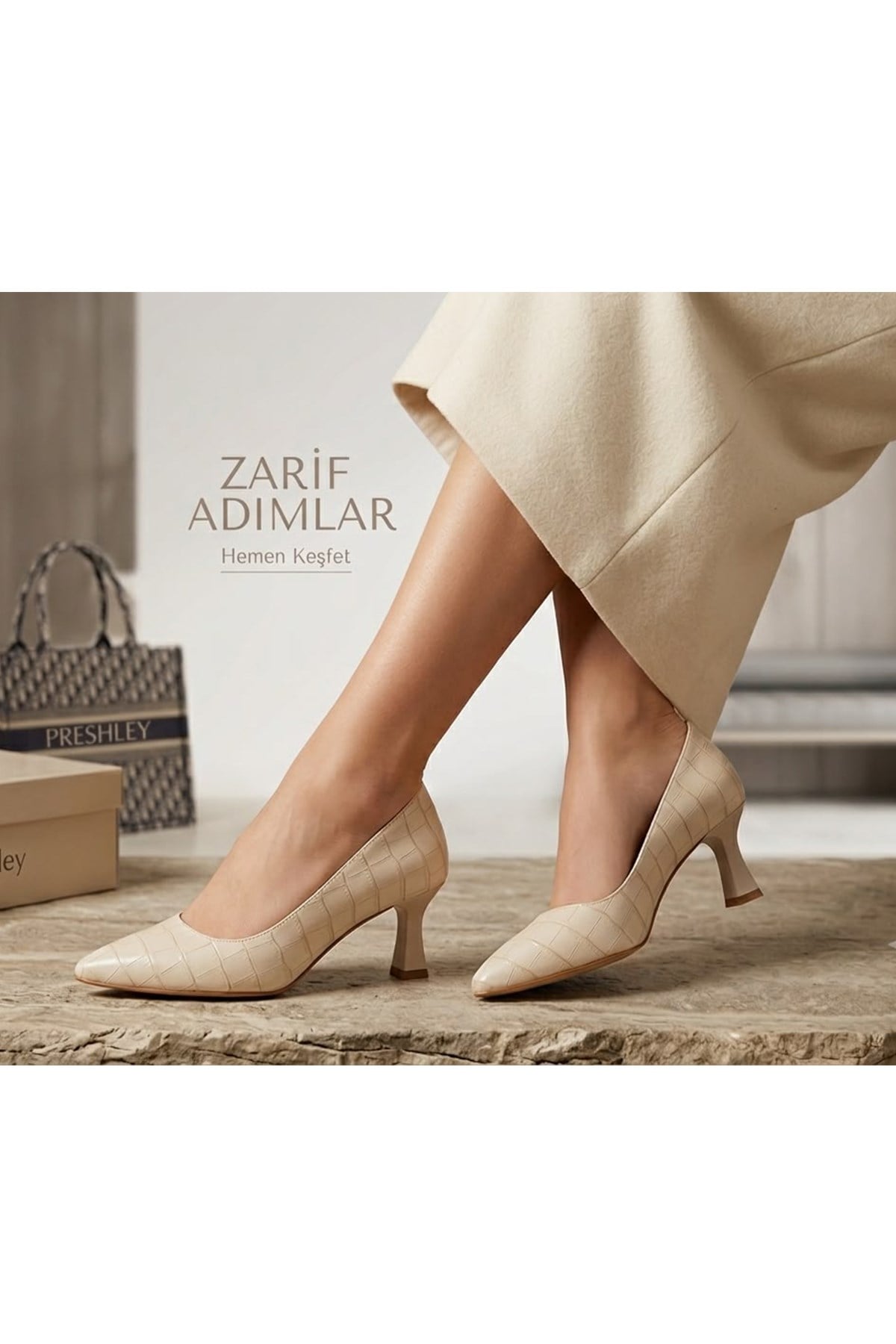 Kadın Sity Kroko 6 cm İnce Topuklu Stiletto