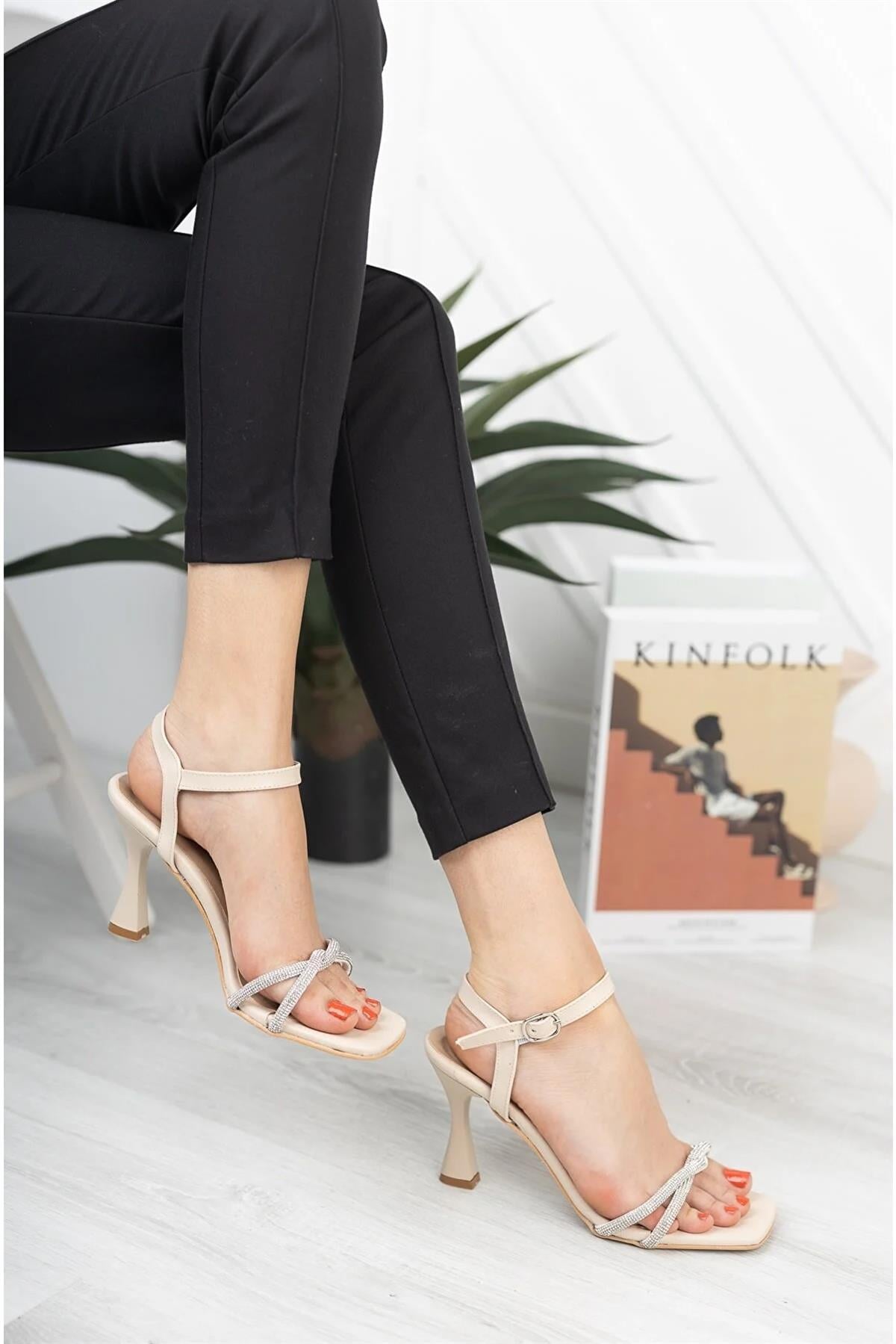 Kadın Taşlı Dress Topuklu Ayakkabı Stiletto