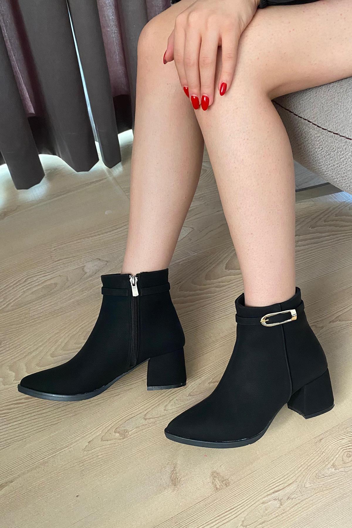 Kadın York ( 6 cm ) Topuklu Sivri Burun Bot