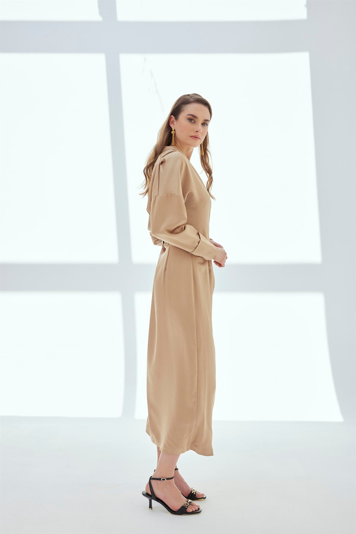 Camel Kruvaze Elbise