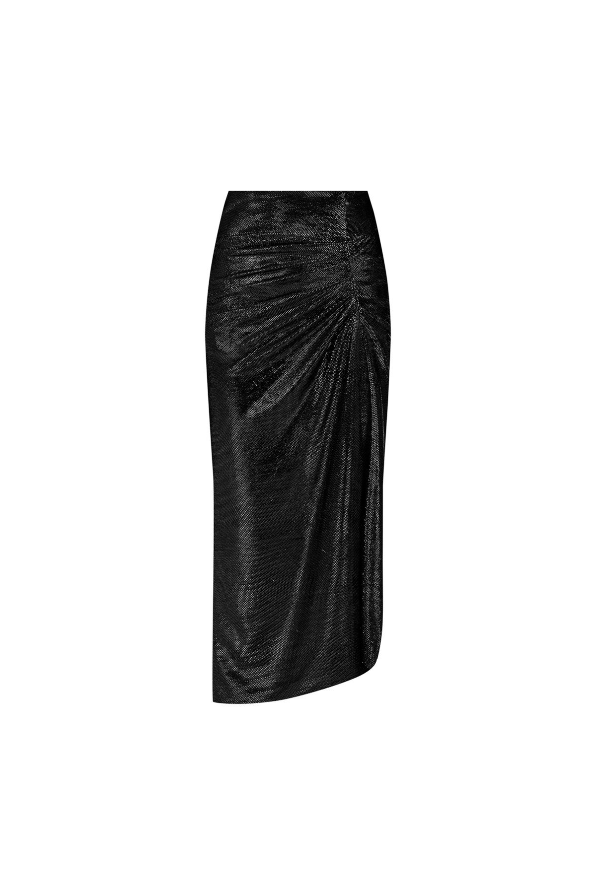 SİYAH DRAPE ETEKLİ TAKIM