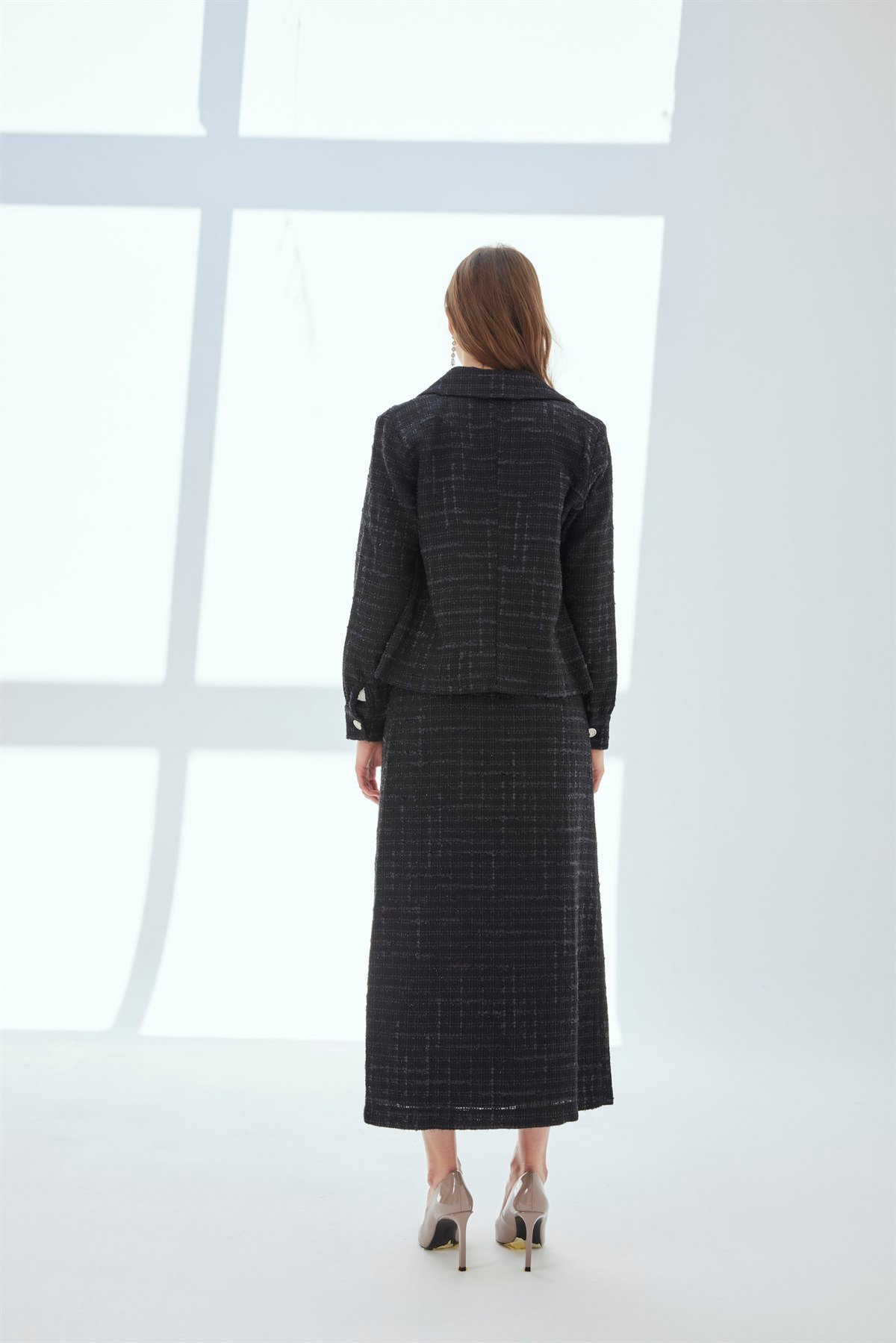 Siyah Tweed Takım