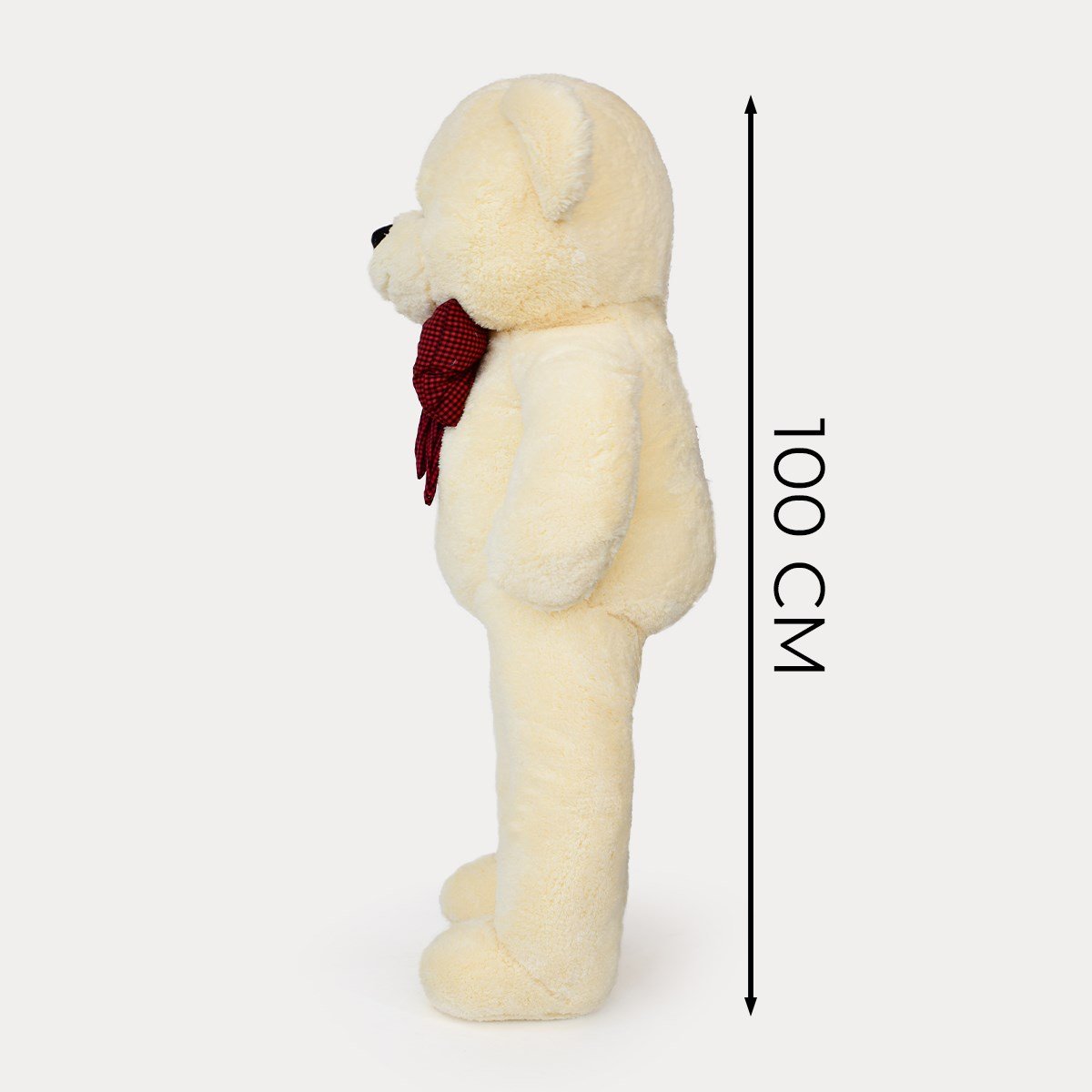 100 cm Krem Premium Papyonlu Pelüş Ayıcık Pababo