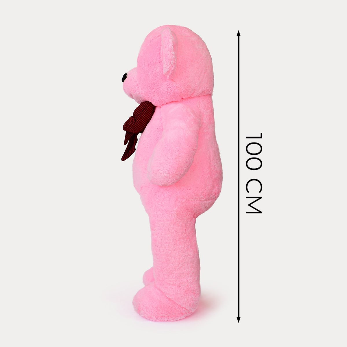 100 cm Pembe Premium Papyonlu Pelüş Ayıcık Pababo