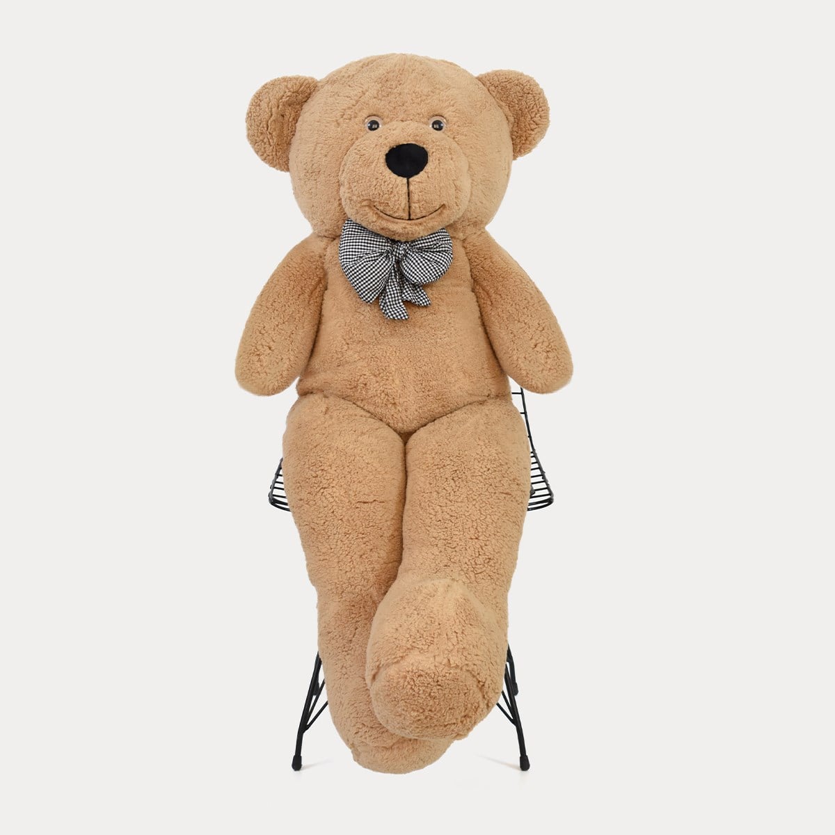 130 cm Kahverengi Premium Papyonlu Büyük Pelüş Ayıcık Pababo