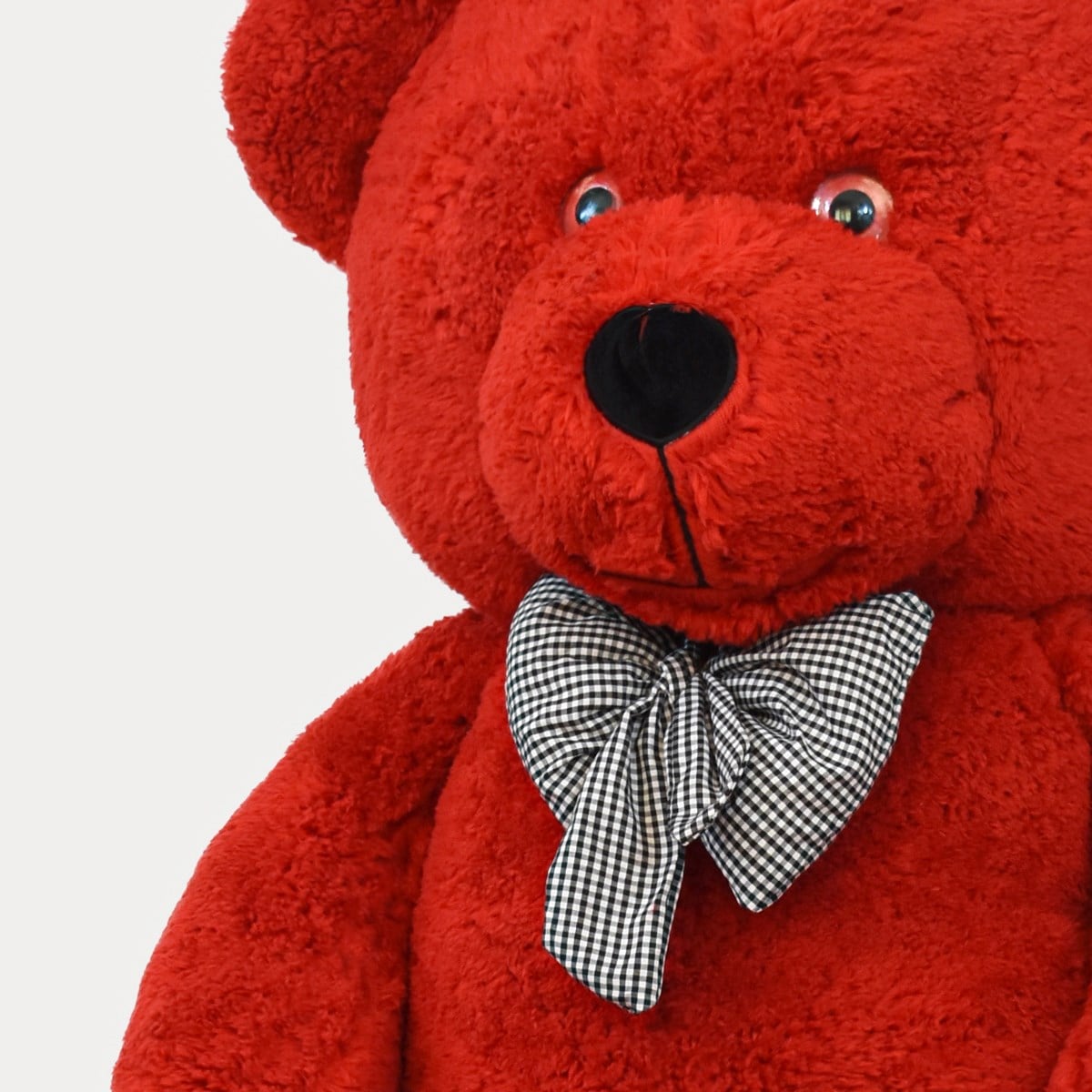 130 cm Kırmızı Premium Papyonlu Büyük Pelüş Ayıcık Pababo