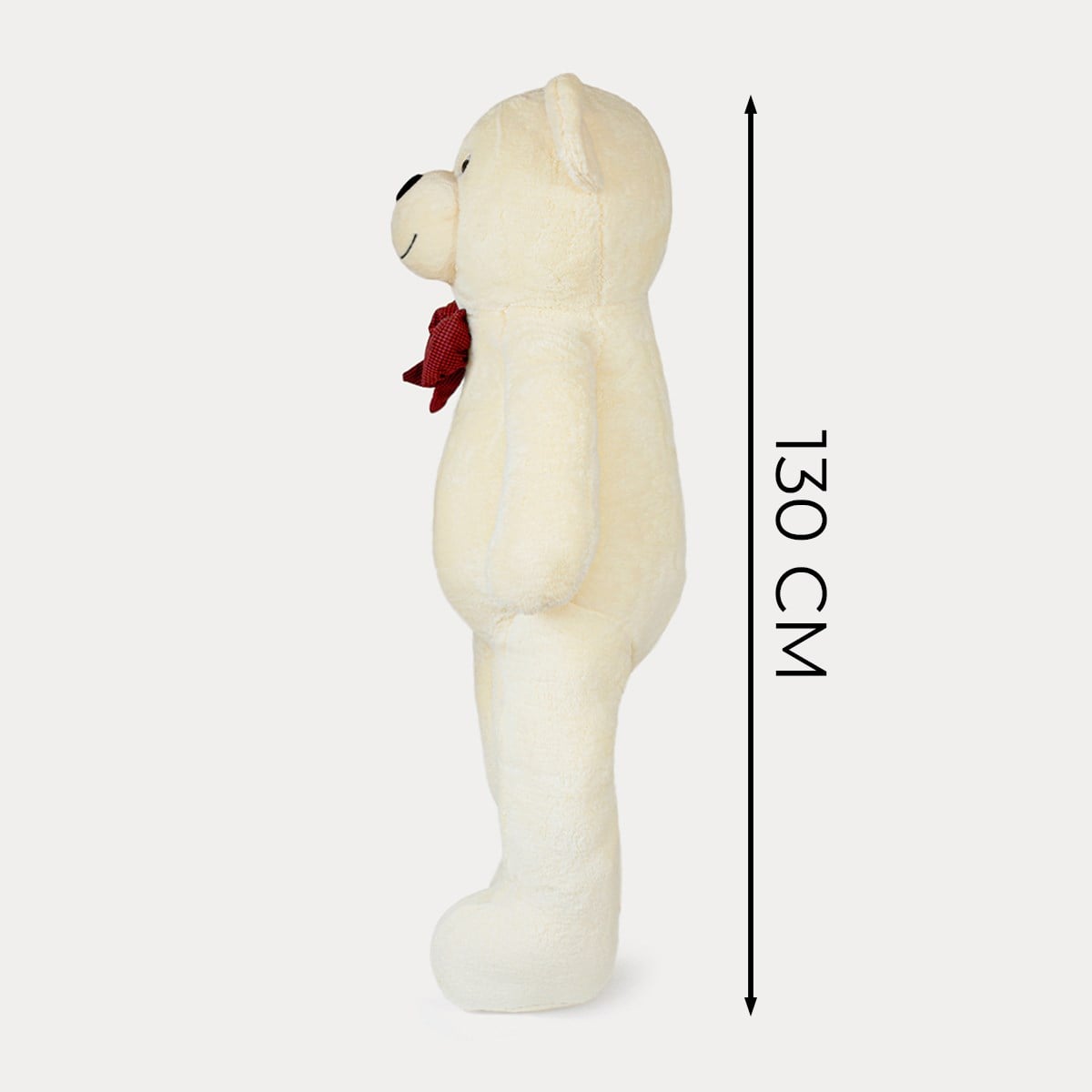 130 cm Krem Premium Papyonlu Büyük Pelüş Ayıcık Pababo
