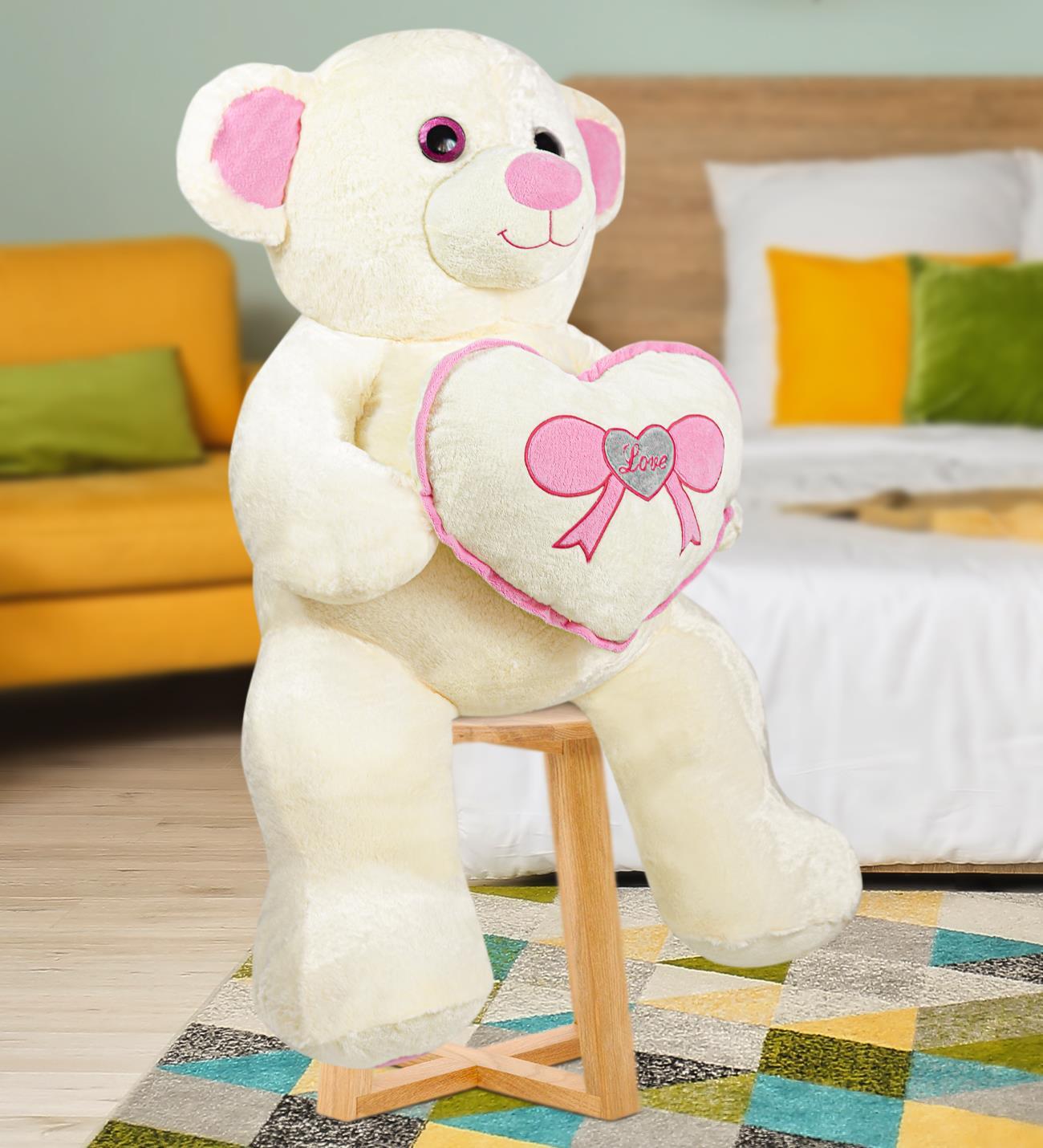 180 cm rosa Ohr-Herz-Plüsch-Teddybär Özgüner Oyuncak
