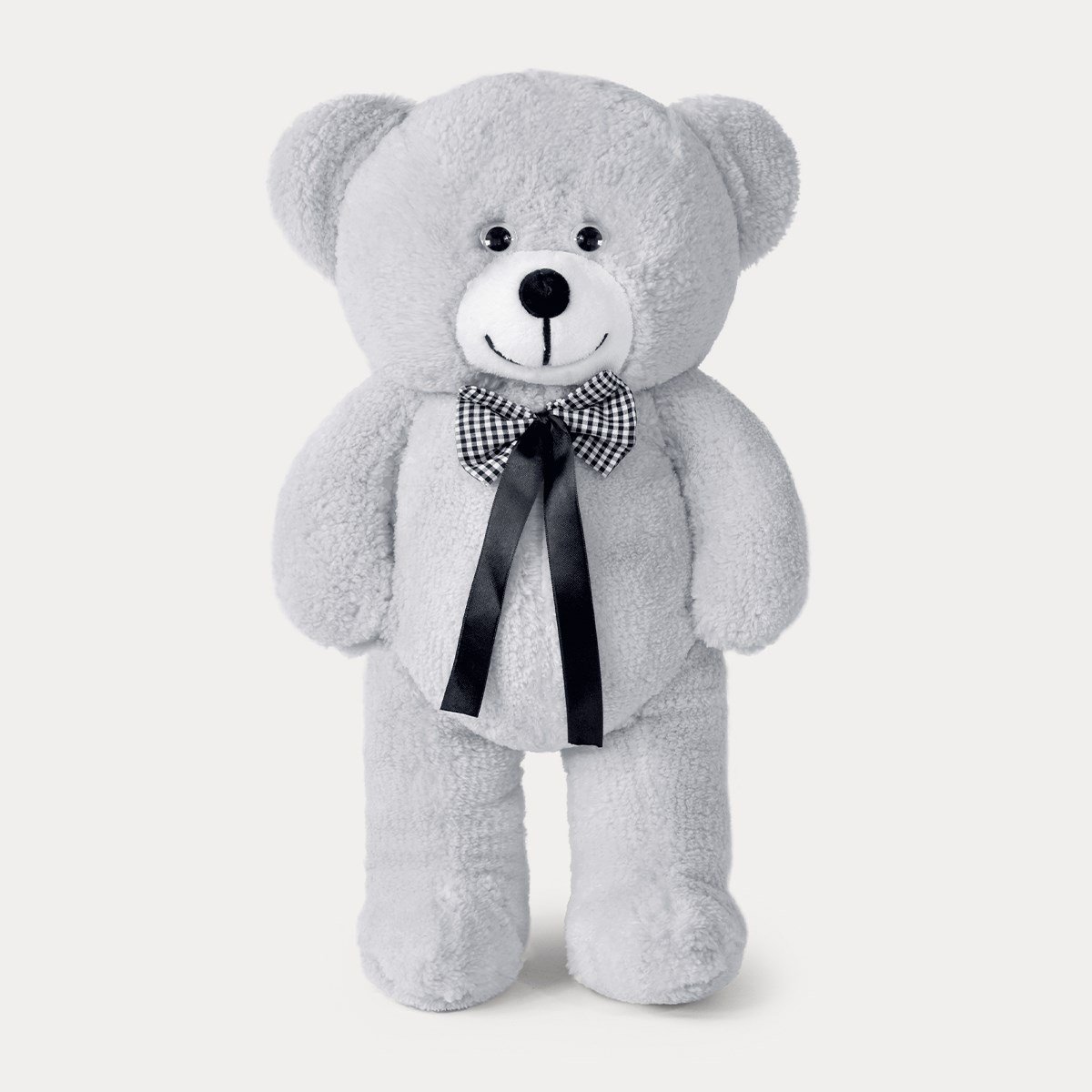 50 cm Gri Premium Papyonlu Pelüş Ayıcık Pababo