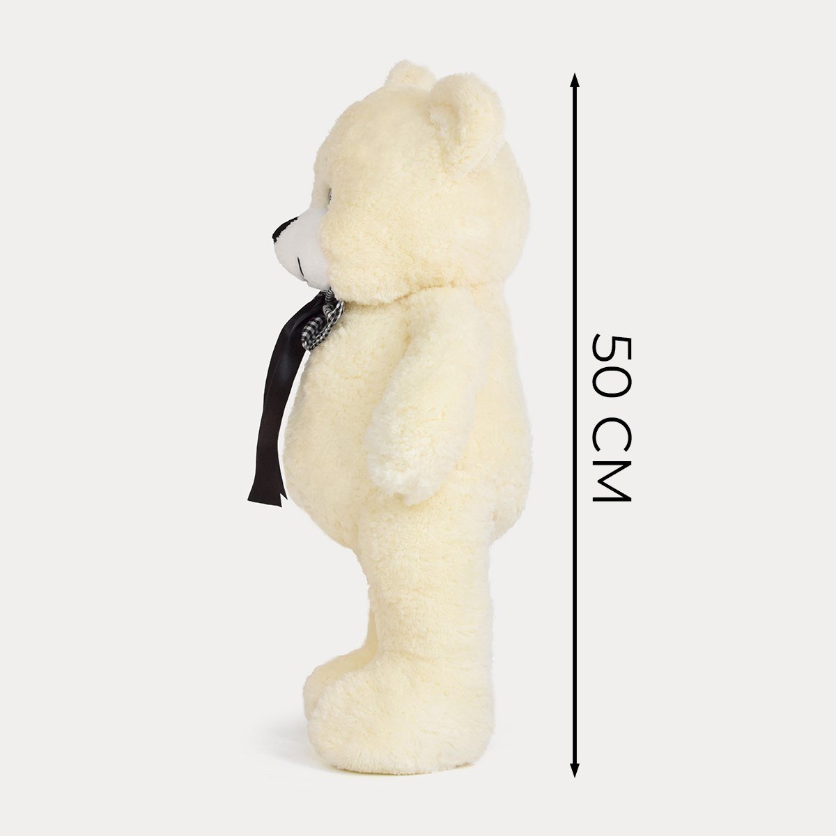 50 cm Krem Premium Papyonlu Pelüş Ayıcık Pababo
