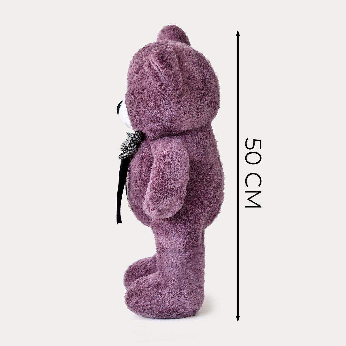 50 cm Mürdüm Premium Papyonlu Pelüş Ayıcık Pababo