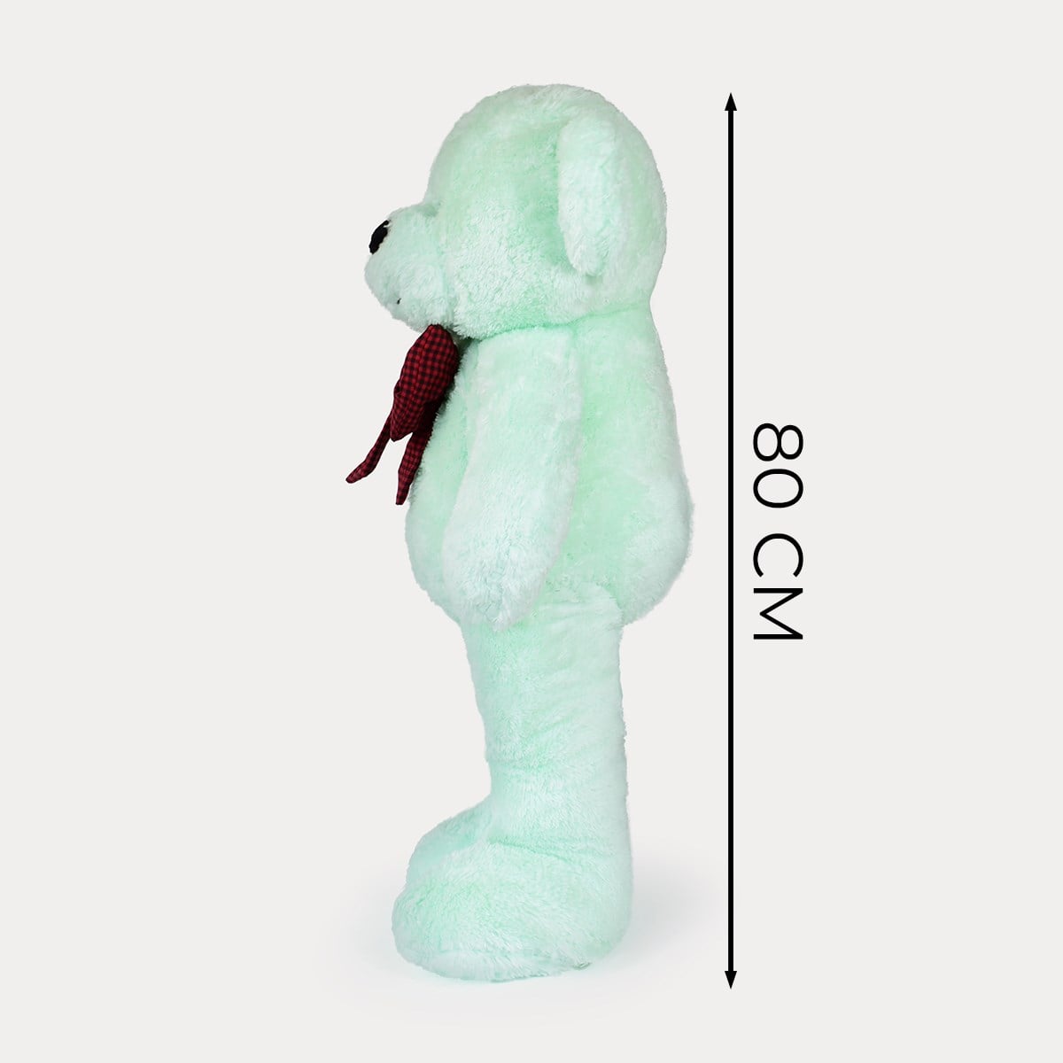 80 cm Mint Yeşili Premium Papyonlu Pelüş Ayıcık Pababo