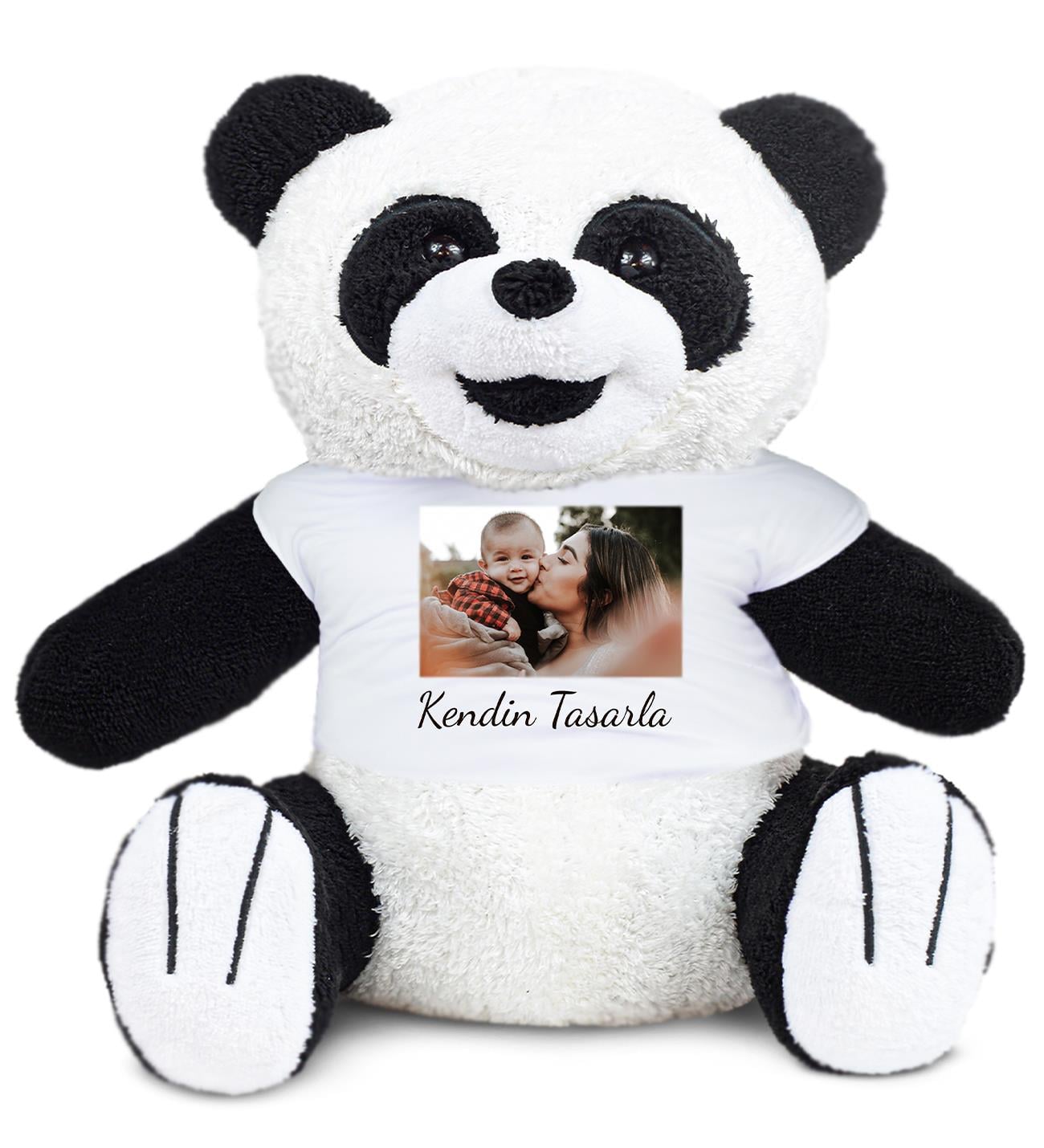 Kişiye Özel Tişörtlü Sevimli Panda Özgüner Oyuncak