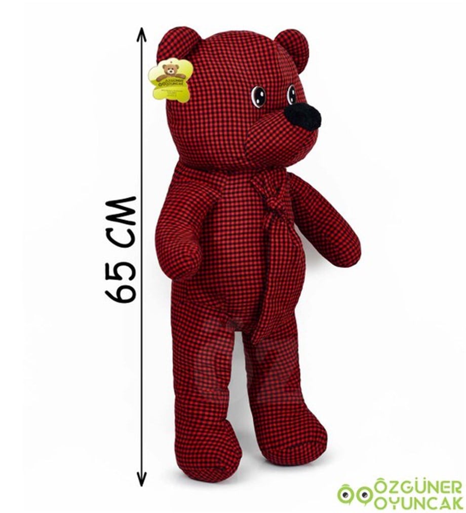 Sevimli 65 cm Kare Kravatlı Ayıcık Fiyatı