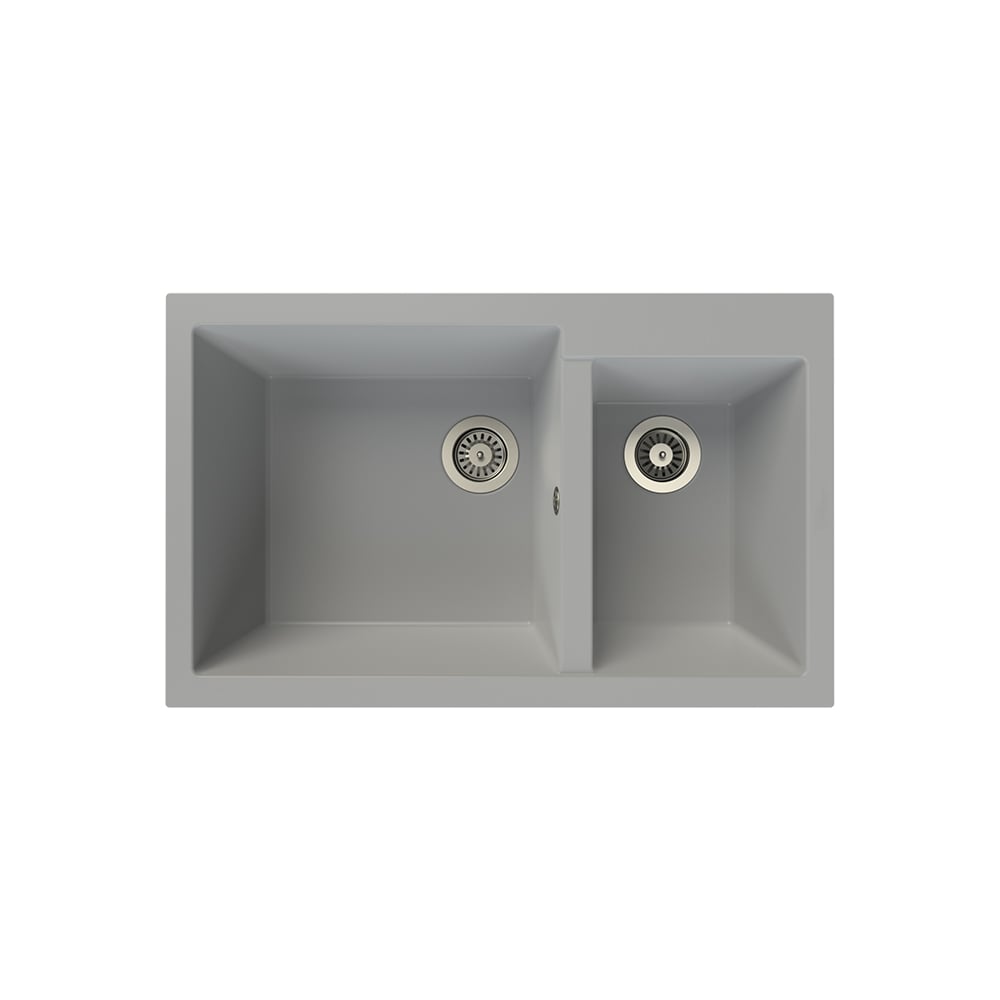 Aqua QuartzLibra 81x50 cm 1.5 Göz Gri Granit Eviye