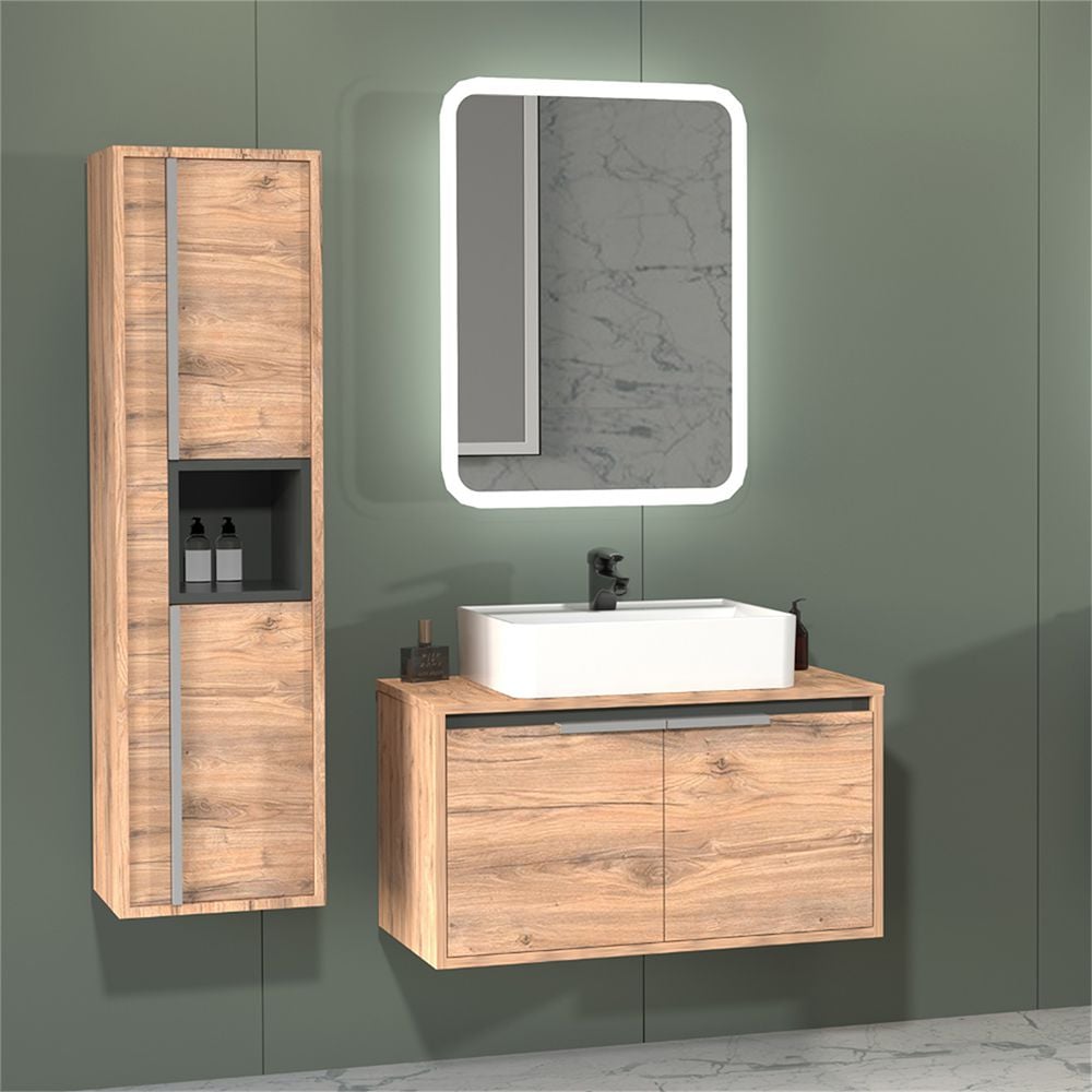 AquanilAquanil Camaro 80 cm Dorado Banyo Dolabı