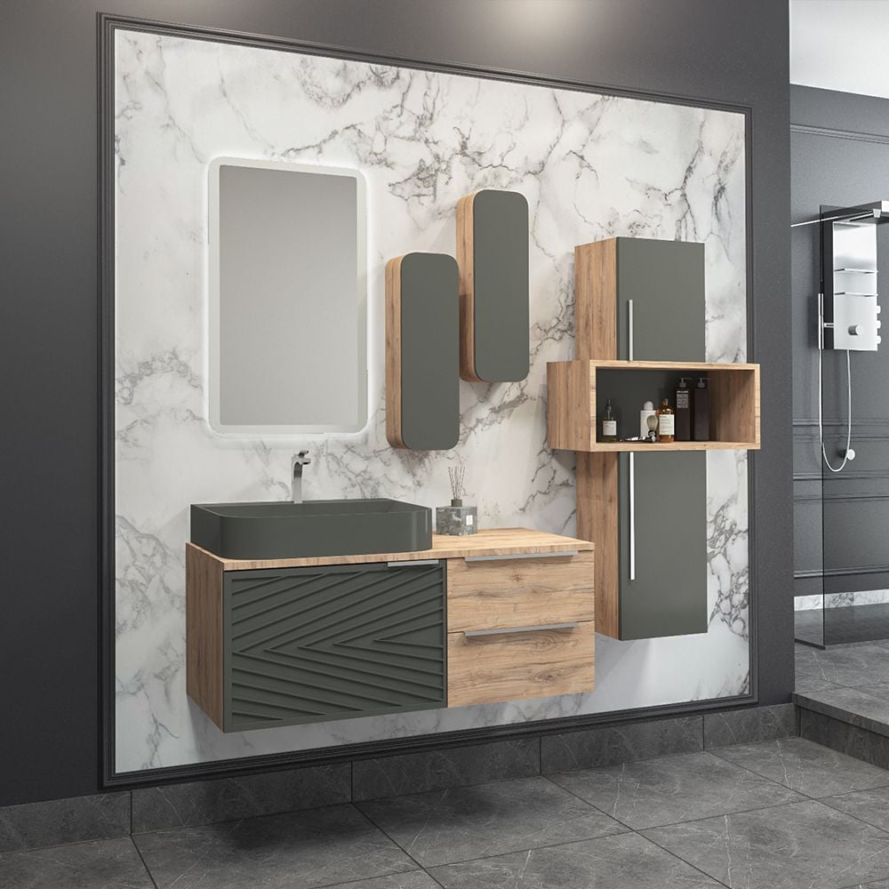AquanilArron 100 cm Banyo Dolabı