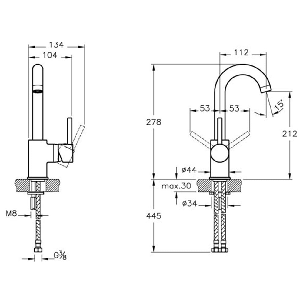 ArtemaMinimax S Döner Borulu Lavabo Bataryası