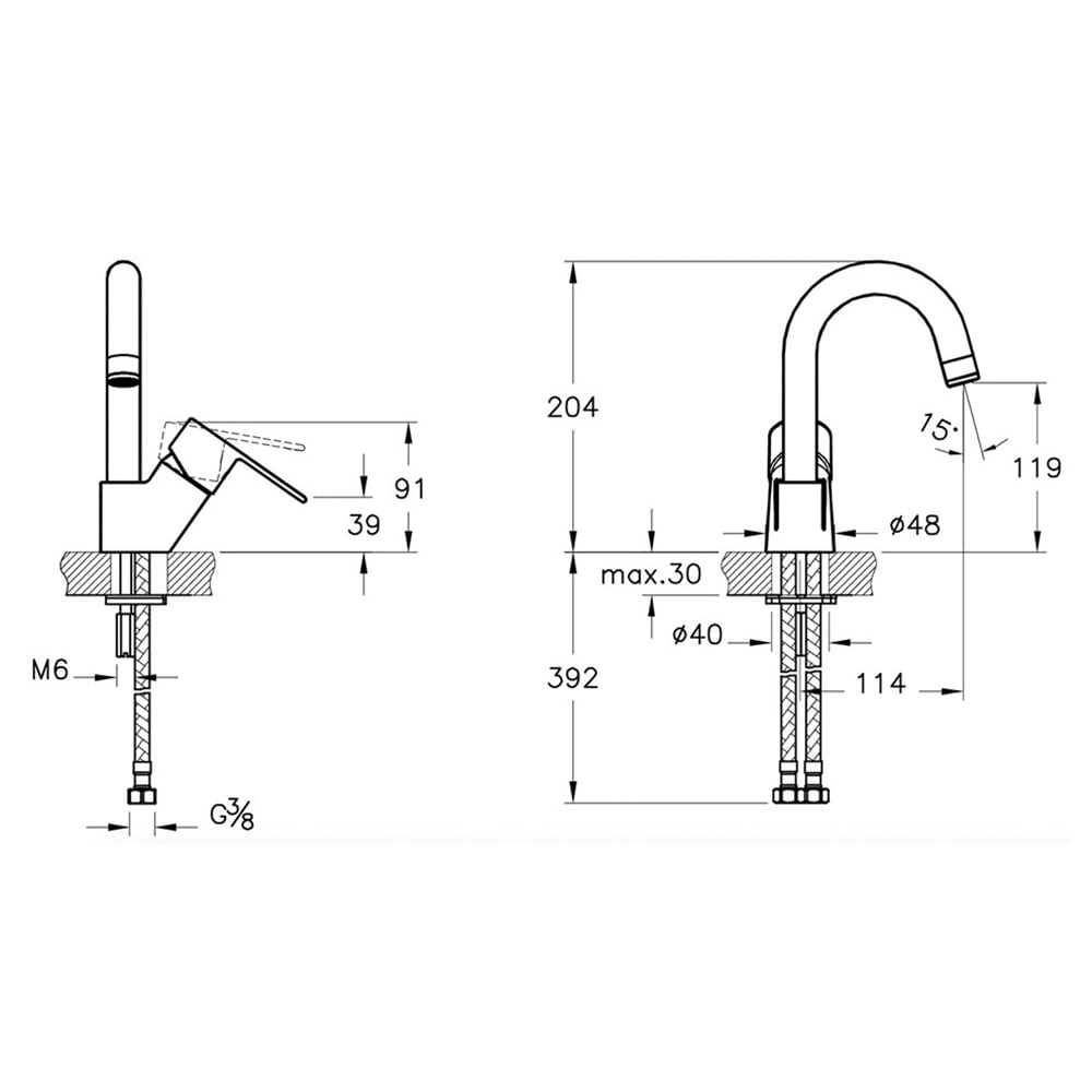 ArtemaWin S Döner Borulu Lavabo Bataryası