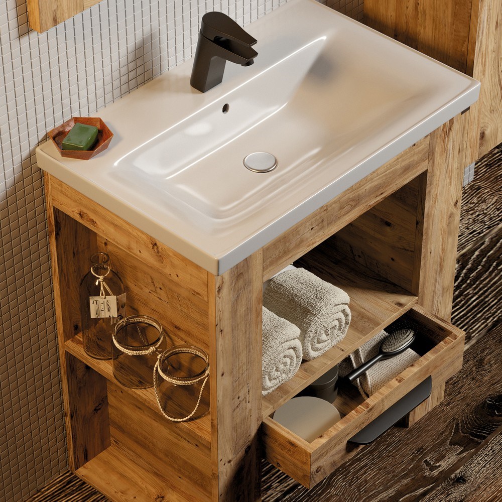 Belinza Atlantik 80 Cm Banyo Dolabı
