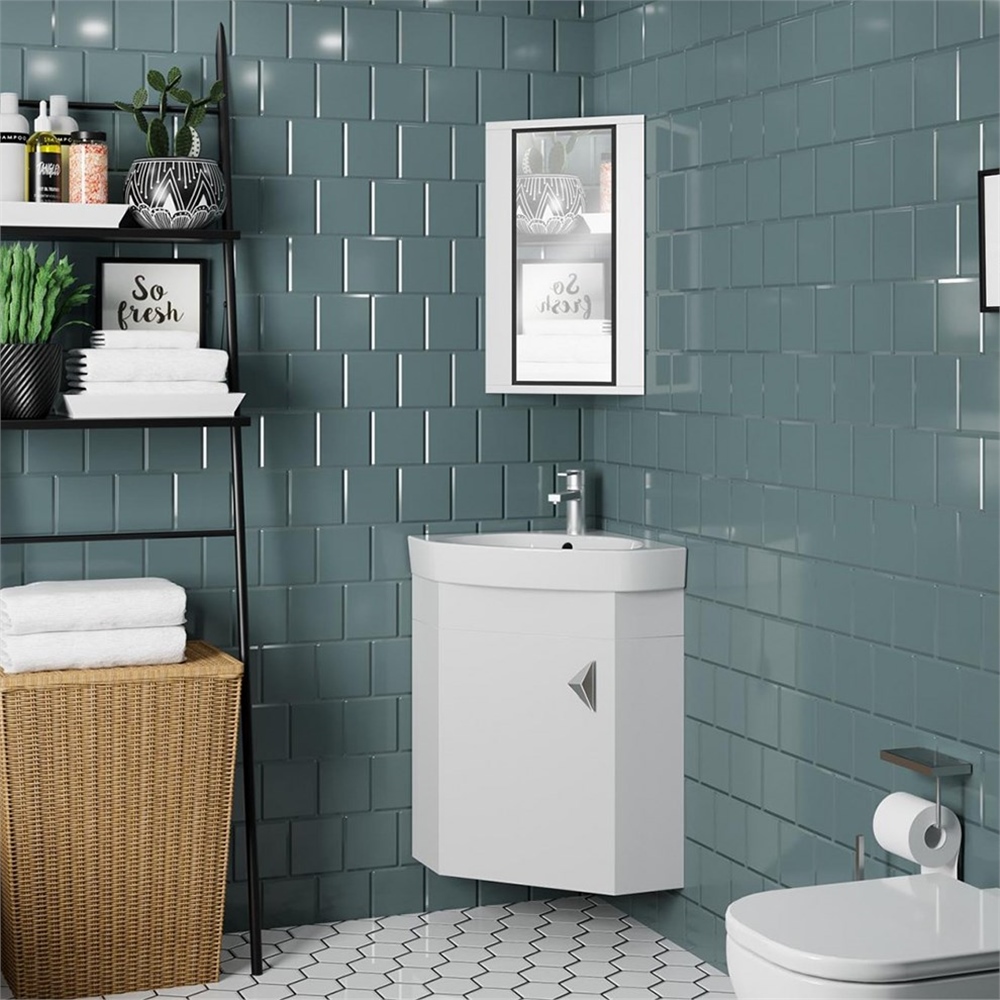 BelinzaCorner 46x46 Cm Köşe Banyo Dolabı