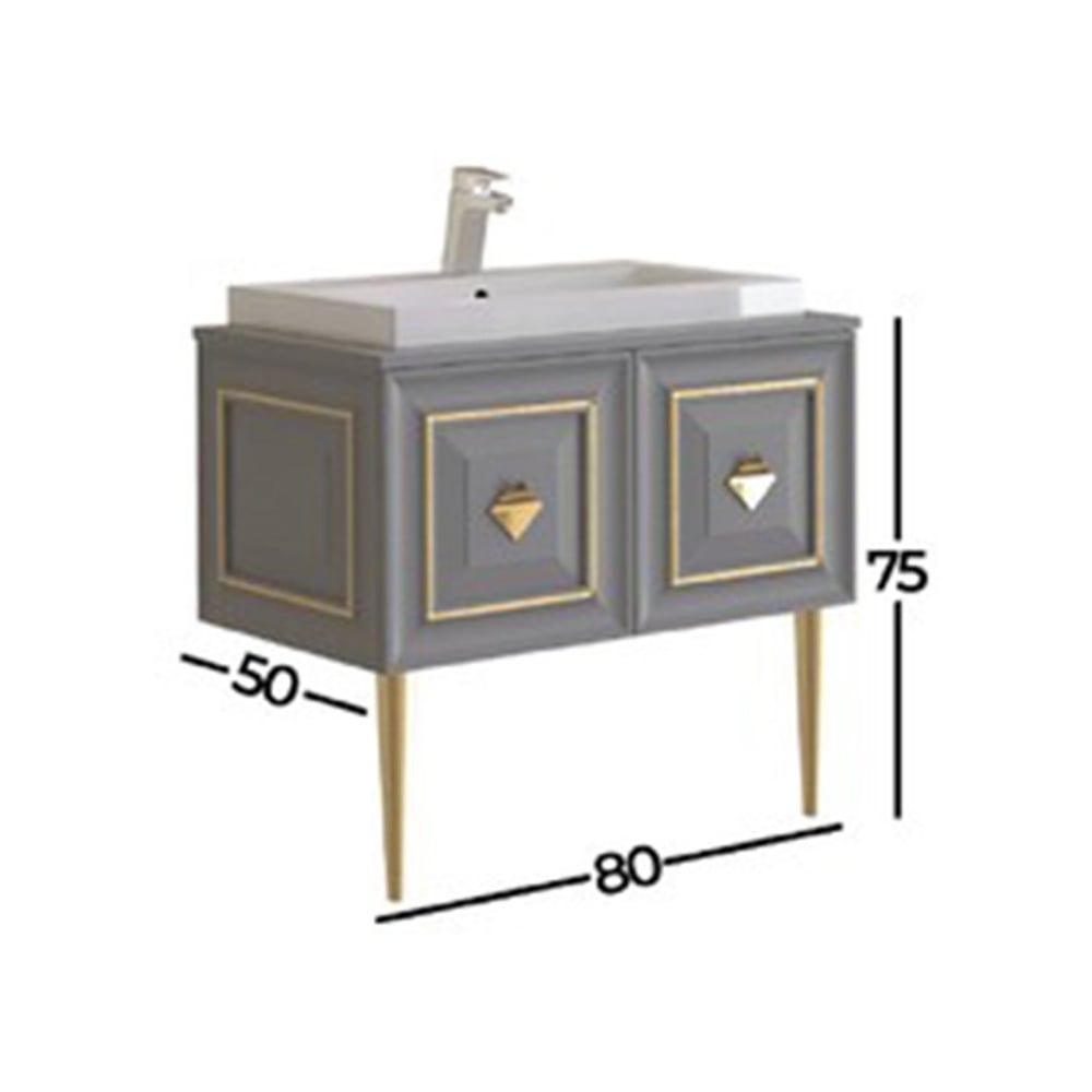 BelinzaDavlos 80 cm Lavabo Alt Dolabı