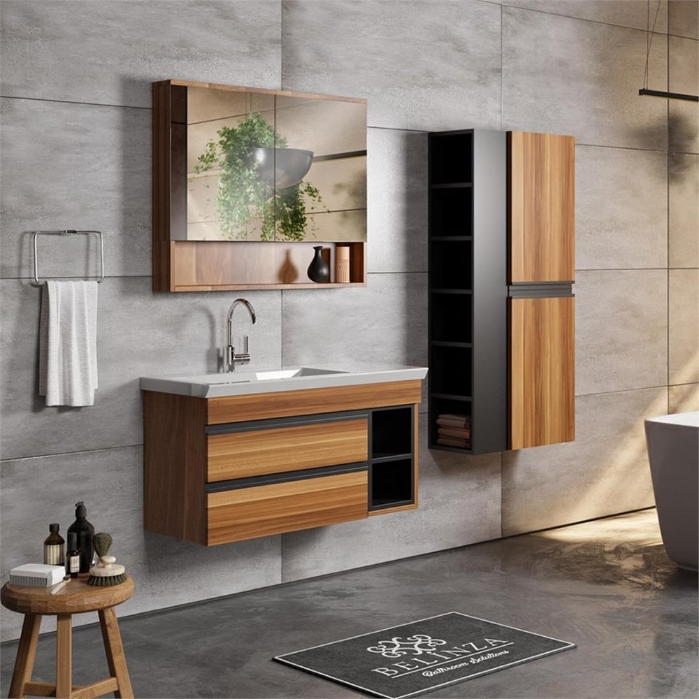 BelinzaFiruze 85 cm Banyo Dolabı