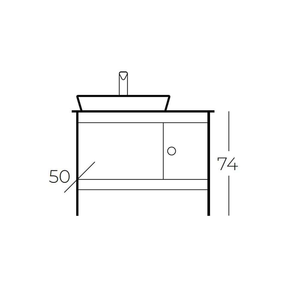BelinzaGala 100 cm Banyo Dolabı Alt Modülü
