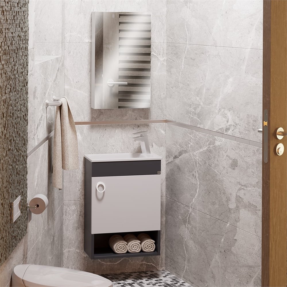 BelinzaHira 50 Cm Dar Tip Banyo Dolabı