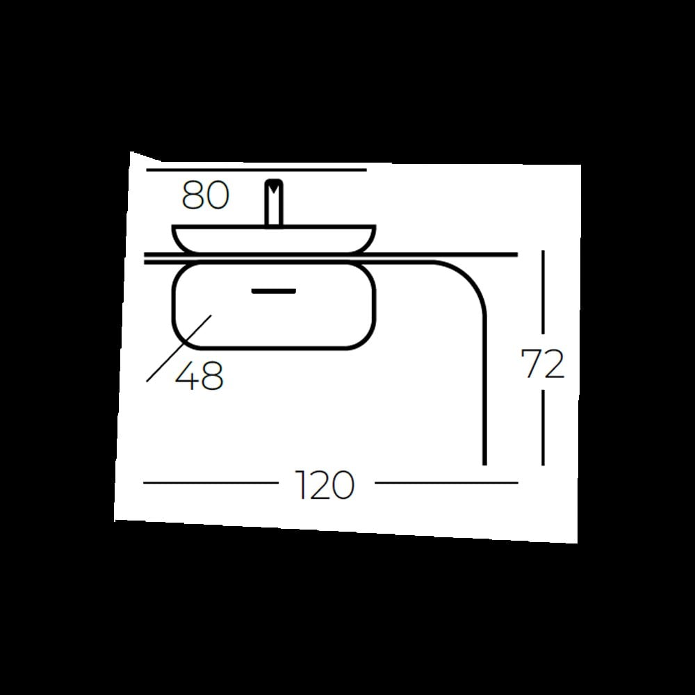 BelinzaIrony 120 cm Banyo Dolabı Alt Modülü