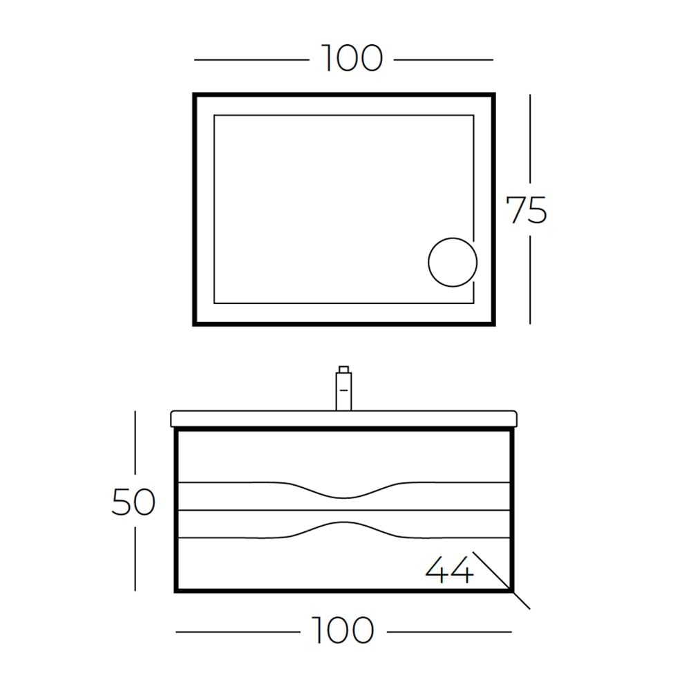 BelinzaSavoy 100 cm Banyo Dolabı