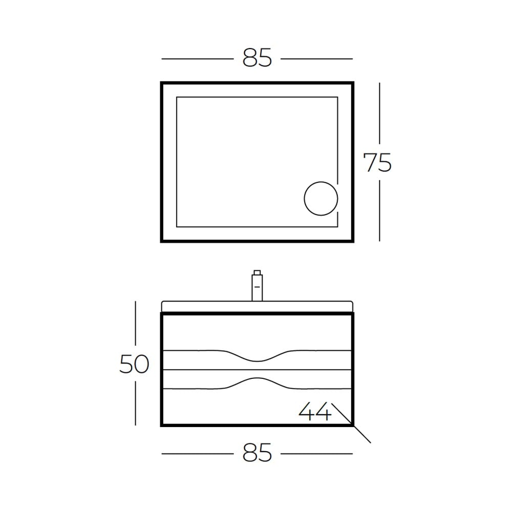BelinzaSavoy 85 cm Banyo Dolabı