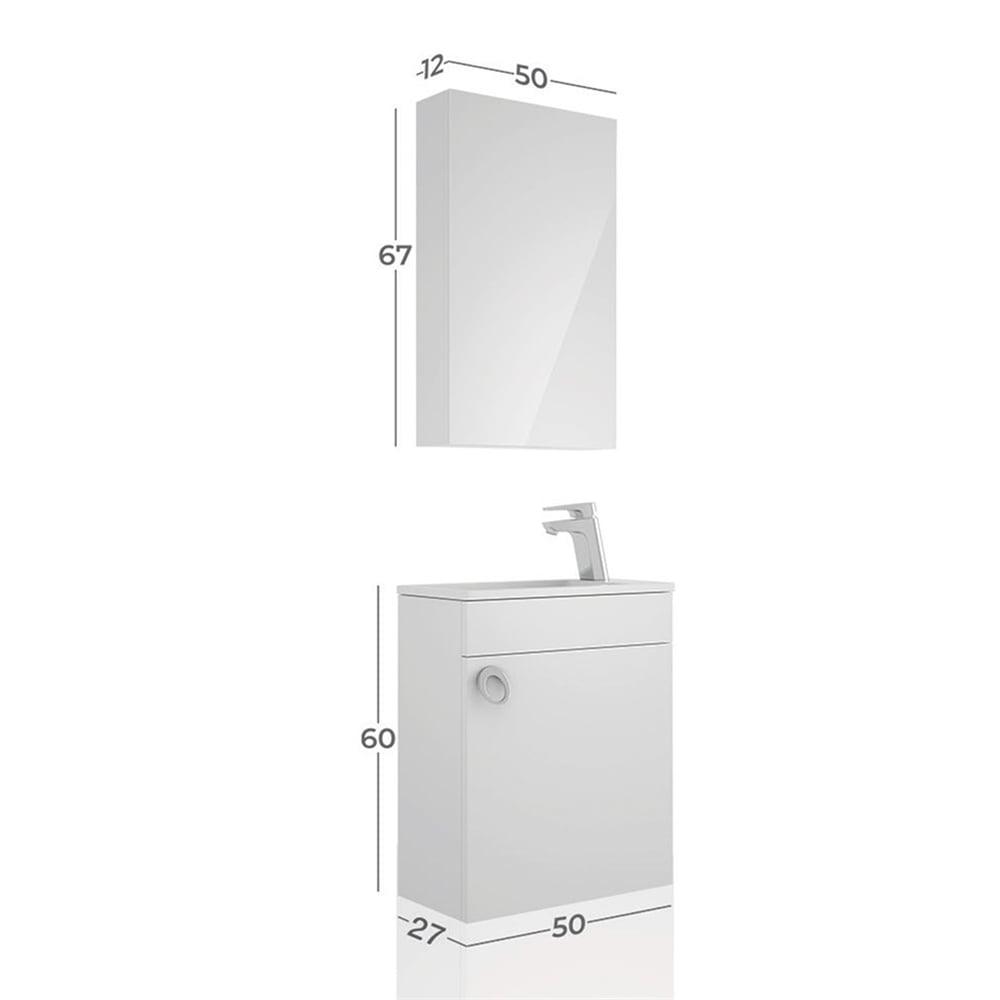 BelinzaSolo 50 Cm Mini Banyo Dolabı
