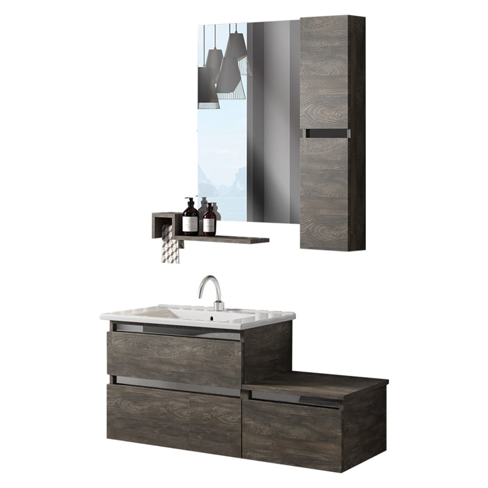 BelinzaSteps 105 Cm Banyo Dolabı
