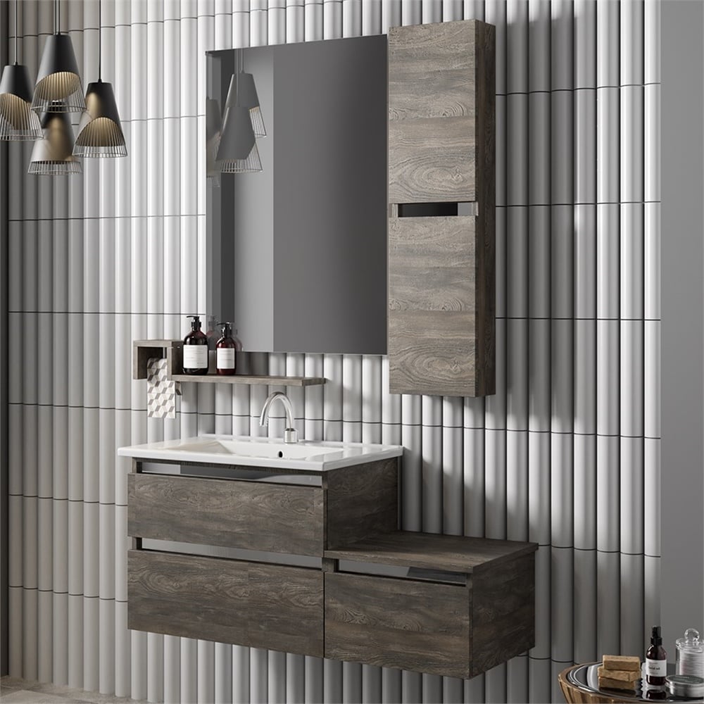 BelinzaSteps 105 Cm Banyo Dolabı