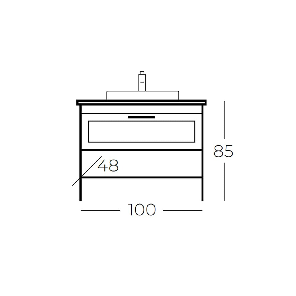 BelinzaTrellis 100 cm Banyo Dolabı Alt Modülü