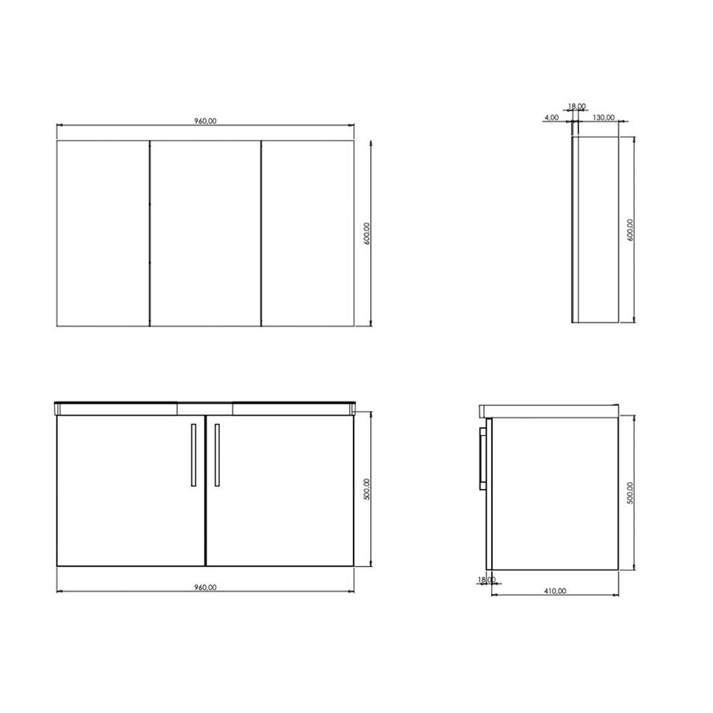 CreavitCreavit Moddo 100 cm Banyo Dolabı