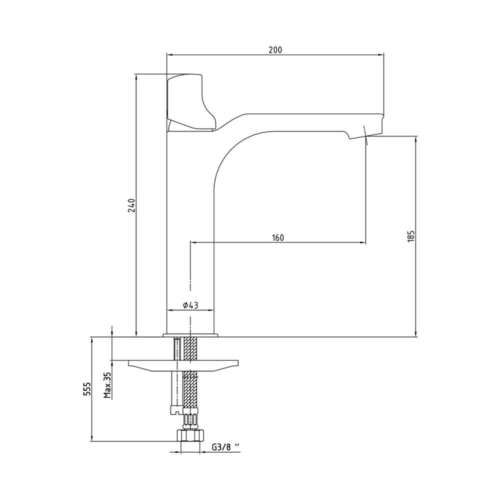 ECAECA Myra XL Lavabo Bataryası
