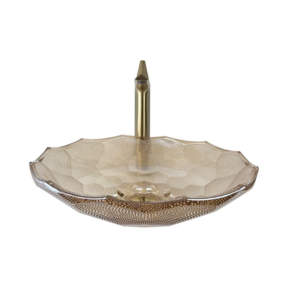 GraffeGraffe Core Bej Dekoratif Oval Cam Lavabo