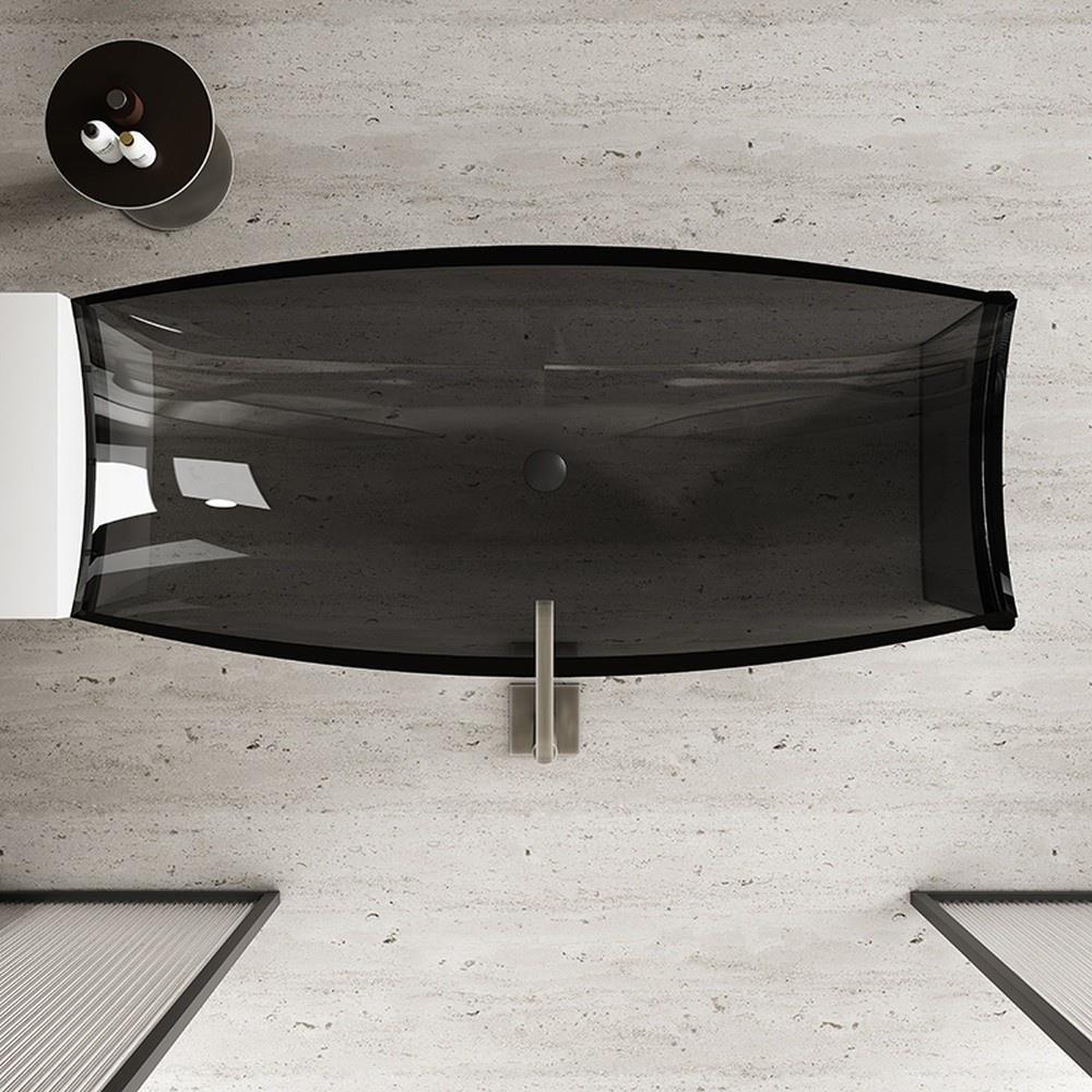 GraffeGraffe Hammock 180x80 Şeffaf Bağımsız Küvet Siyah