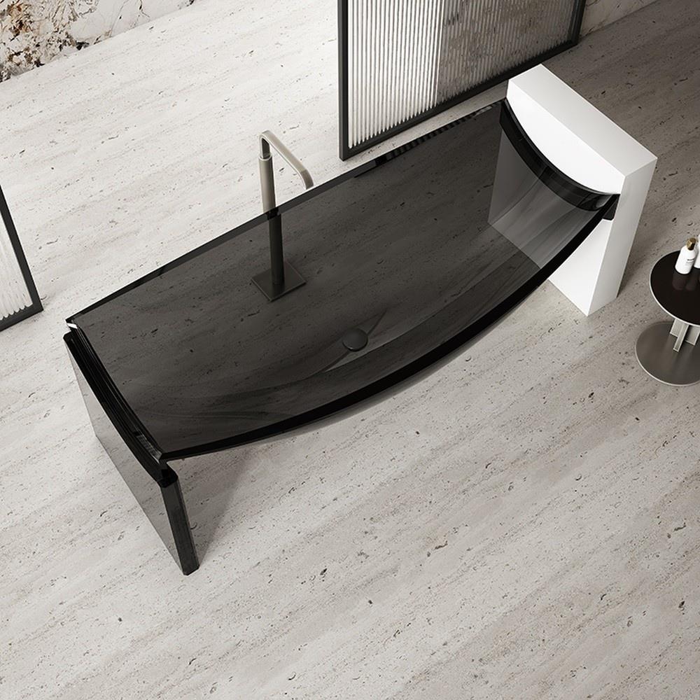 GraffeGraffe Hammock 180x80 Şeffaf Bağımsız Küvet Siyah