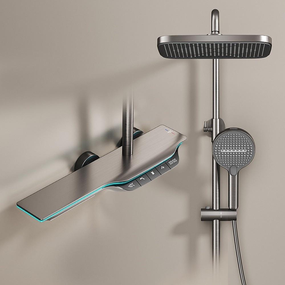 GraffeGraffe Likya Metalik Gri Duş Seti