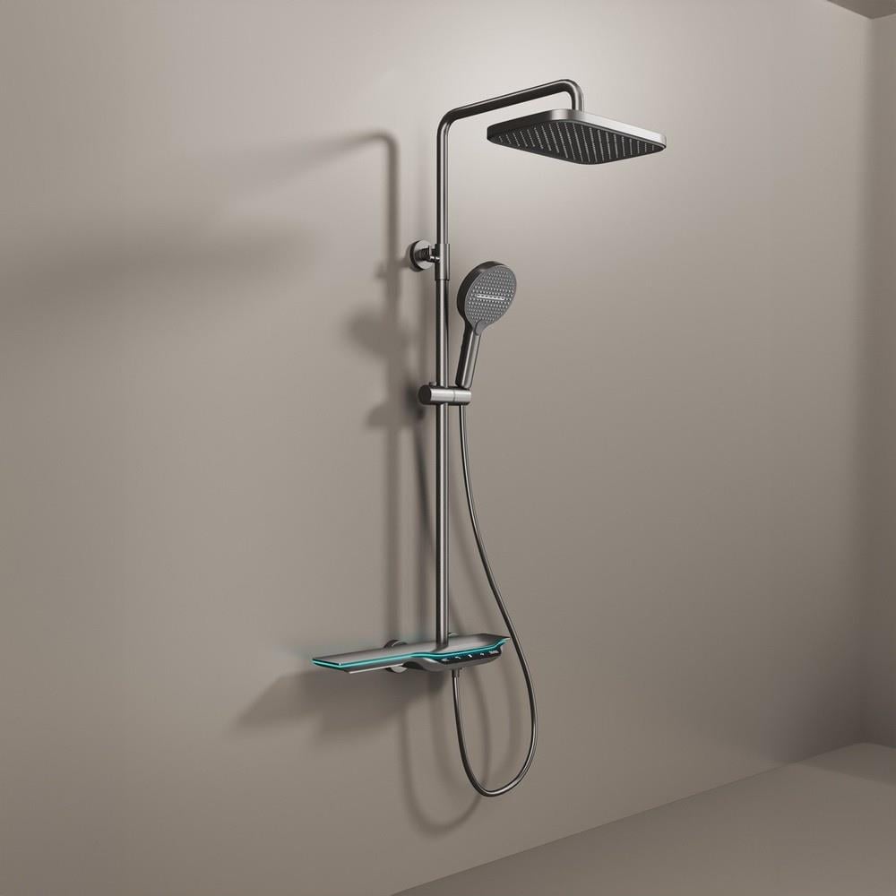 GraffeGraffe Likya Metalik Gri Duş Seti