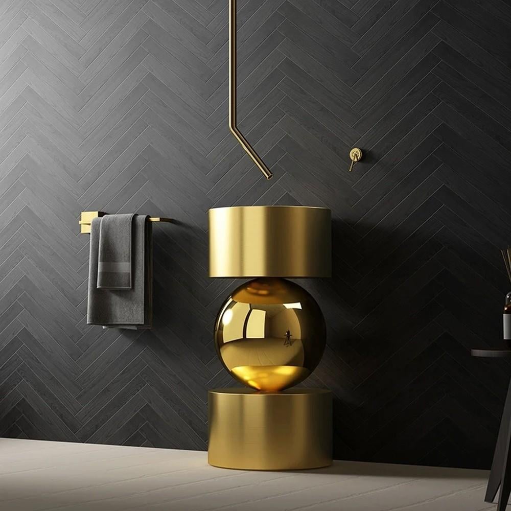 GraffeGraffe Orbis Altın Paslanmaz Çelik Monoblok Lavabo