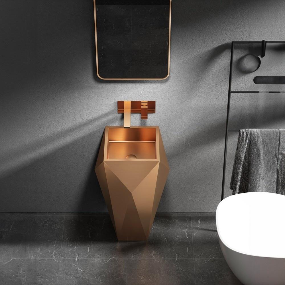 GraffeGraffe Prisma Rose Gold Paslanmaz Çelik Monoblok Lavabo