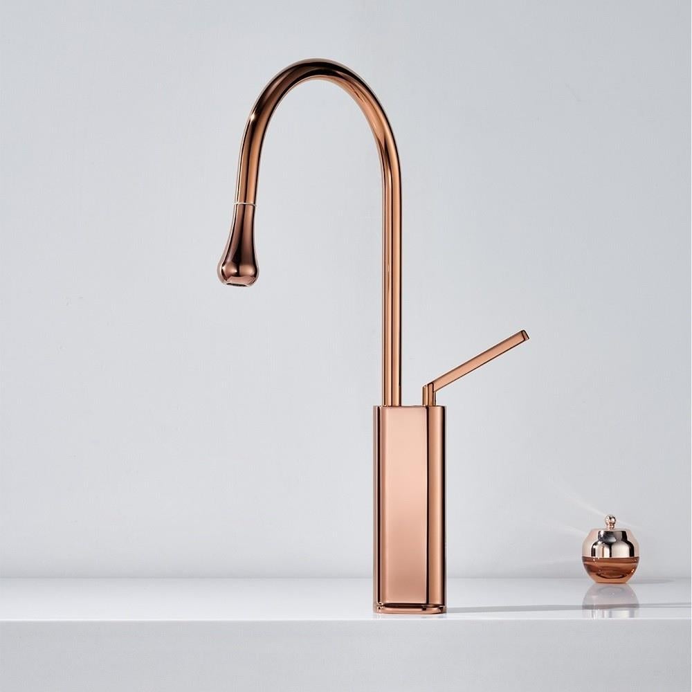 GraffeGraffe Zenflow Fırçalı Rose Gold Spiralli Mutfak Bataryası